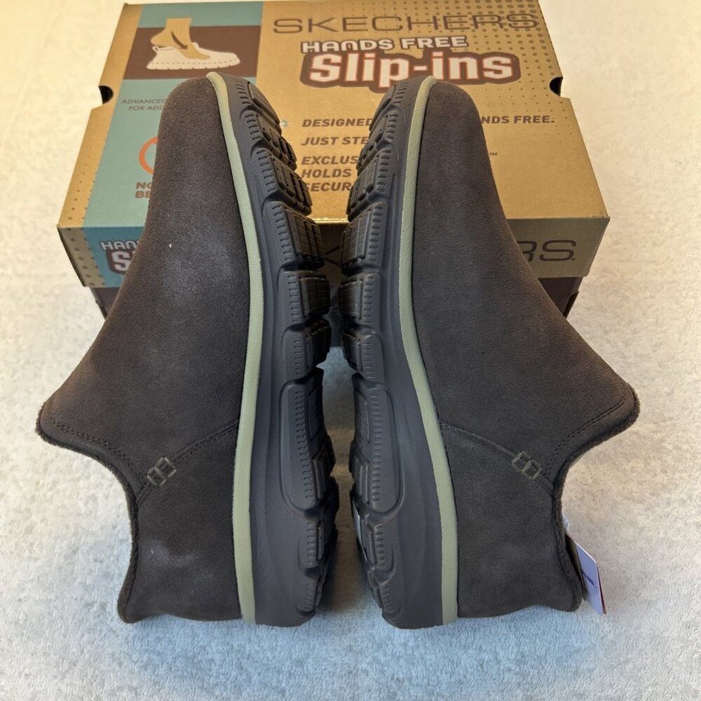SKECHERS Modern Hour Suede Hands Free Slip-Ins Chocolate Women SZ 9 NEW - Picture 3 of 10